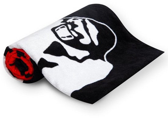 Gorilla Wear - Gym Handtuch - mit Anti-Rutsch-System - Schwarz/Rot