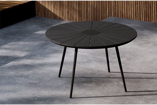San Vito Gartentisch Ø 120 cm, schwarz