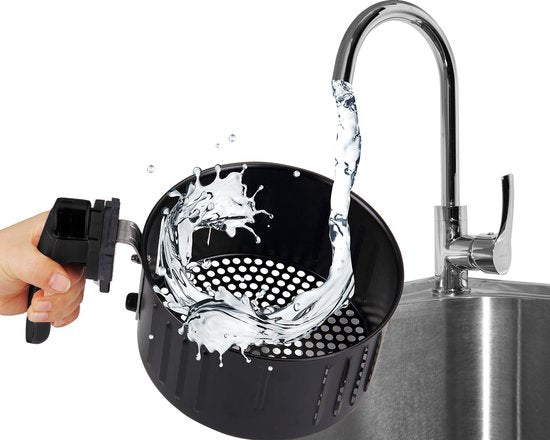 Monzana Heißluftfritteuse – 6,5 l XXL, LED & Timer, 1850 W – Schwarz