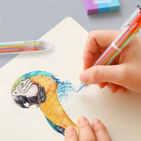 Partizzle 24x bunte Kugelschreiber - Kugelschreiber Handout Geschenke für die Schule - Kreative Farben - Grabbelton Stifte Geschenke für Kinder - 6 Farben