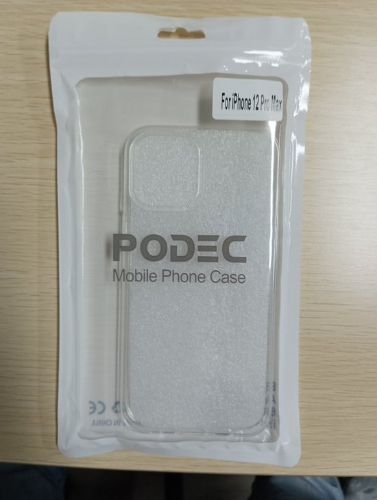 Podec Handyhülle, transparent, passend für das iPhone 12 Pro Max – transparente Hülle und Displayschutzfolie aus Glas