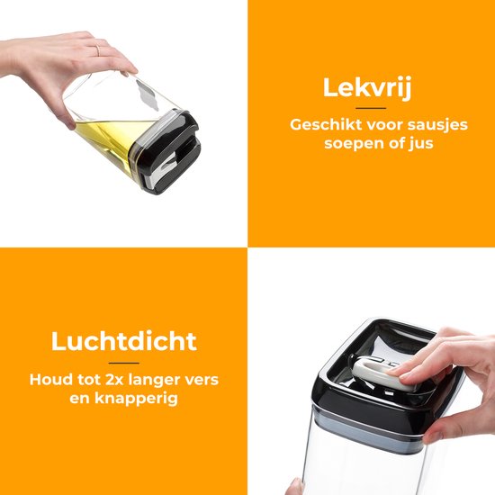 Stosh Vorratsgläser - Vorratskanister - Bonbonglas - 4 Stück - 3.2L - BPA frei - Kunststoff