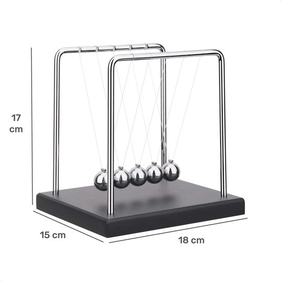 Newton Wiege XL - Hochwertiges Newton Pendel - Kugeln - Büro - Dekoration - Physik - Zubehör - Büro