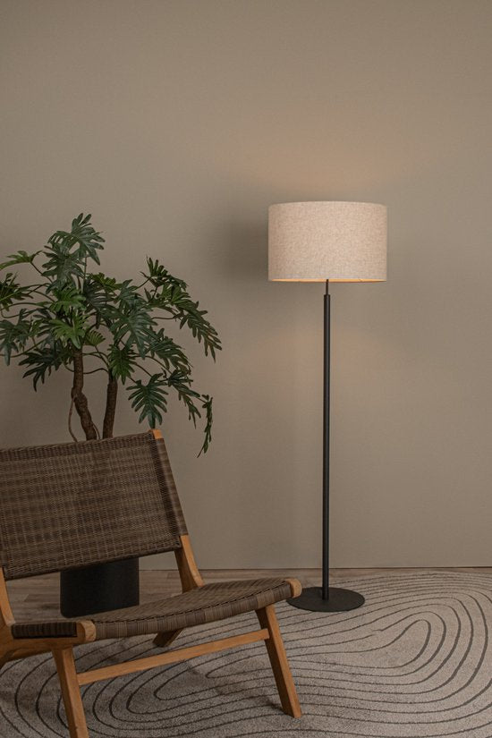 Lucide MAYA – Stehlampe – Ø 45 cm – 1xE27 – Beige – Japandi