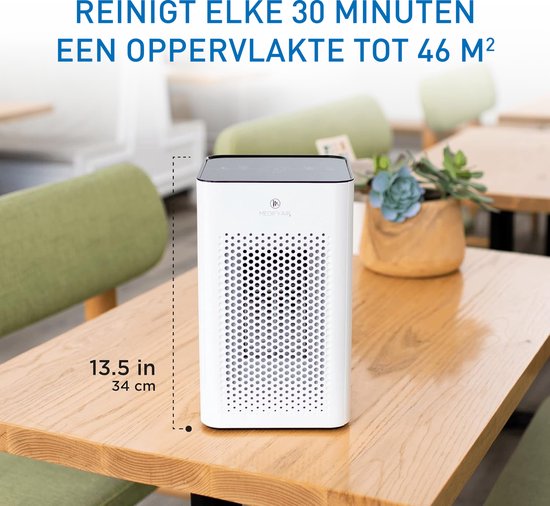 Medify Air MA-25 Luftreiniger – 170 m³/h – HEPA-H13-Filter & Touch-Bedienung – Nachtmodus – Luftreiniger gegen Heuschnupfen, Allergien und Hausstaubmilben – Weiß