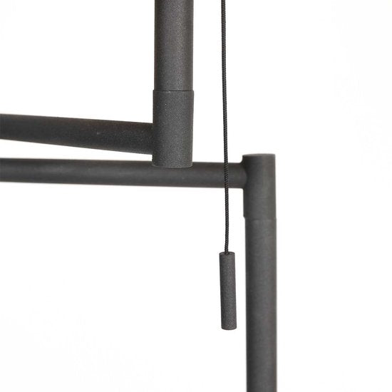 Stehlampe Bella 3407ZW – Schwarz mit schwenkbarem Arm, ausklappbar und Zugschalter – Mexlite – Zeitloses Design aus Kunststoff, Metall und Elektronik, Höhe 135 cm, Reichweite 45 cm