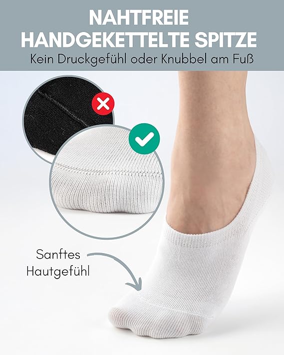 Heroism 10 Paar Söckchen für Männer und Frauen - Unsichtbare Trainersocken, atmungsaktiv und bequem - Größe 43-46
