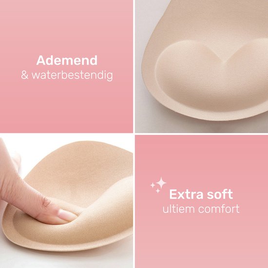 Soft & Silky BH-Einlagen - Wasserfest - Push up - Beige