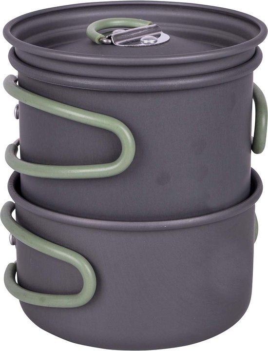 Bo-Camp – Kochgeschirrset – Explorer – 2-teilig – Harteloxiert – Aluminium