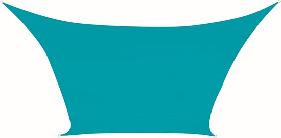 Perel Schattentuch, wasserabweisend, 5 x 5 m, 160 g/m², Polyester, quadratisch, himmelblau
