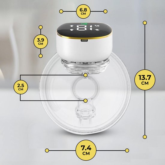 Oemmie Elektrische Milchpumpe – Freihand-Milchpumpe – Kabellose Milchpumpe – Tragbar – Doppel-Milchpumpe – BPA-frei – Wiederaufladbarer Akku –