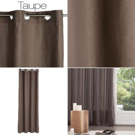 Verdunkelungsvorhänge – 135 x 240 cm – 2 Stück – taupe