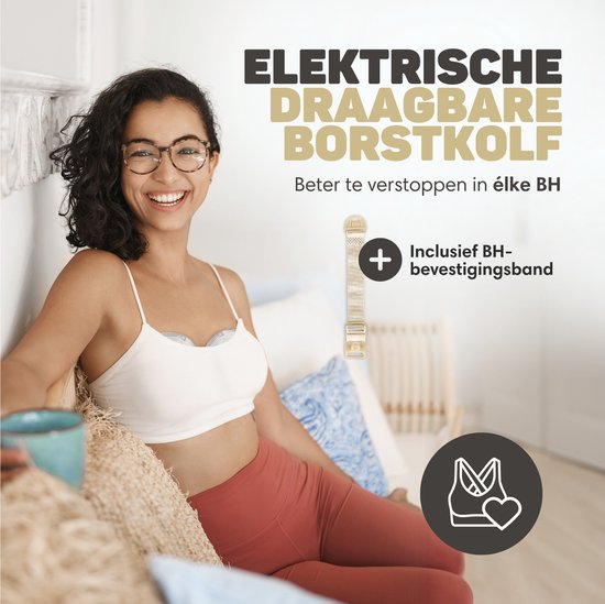 Vulpes Goods BabyCare Elektrische Milchpumpe – Kabellos & Freihändig – USB – Inkl. Brustschild & Aufbewahrungsbeutel