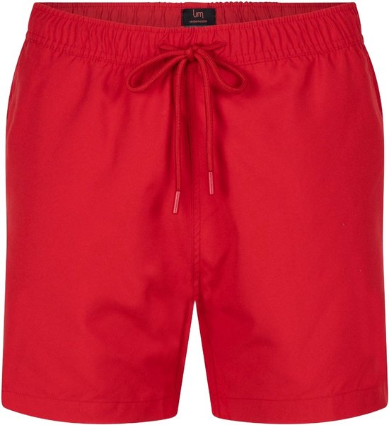 Undiemeister Herren-Badehose – Schnelltrocknend – Taschen mit Reißverschluss – 100 % recyceltes Polyester – Fiery Sunrise (Rot) – Größe L