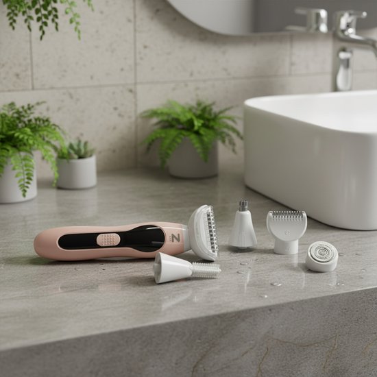 Ladyshave für Frauen - 5 in 1 Rasierer - Bikinizone - Achseln - Beine - Gesichtshaar - Nasentrimmer - Zeri