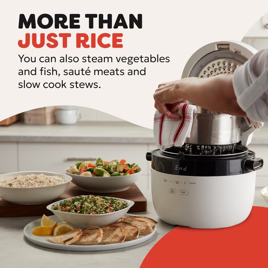 Instant Pot Reiskocher & Dampfgarer 2,8 l – 4-in-1-Multikocher – Slow Cooker – Anbraten – CarbReduce-Technologie