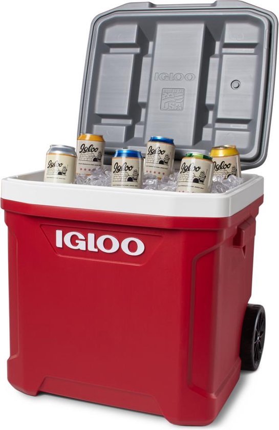 Igloo Latitude 60 Roller – Kühlbox auf Rädern – 56 Liter – Rot