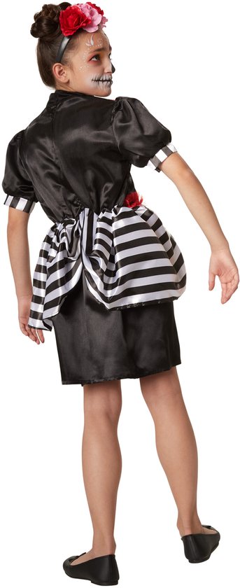 Dressforfun Faschingskostüm Creepy Skeleton Lady – Mädchen – Größe 104 (3–4 Jahre)