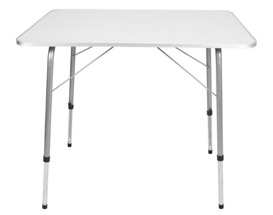 Westerhold - Garten Campingtisch - verstellbar - klappbar - 80x60x69cm - Weiß