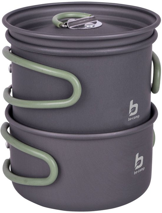 Bo-Camp – Kochgeschirrset – Explorer – 2-teilig – Harteloxiert – Aluminium