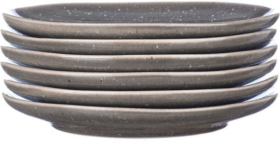 Teller STELLAR Ø22cm - 6 Stück - Betongrau