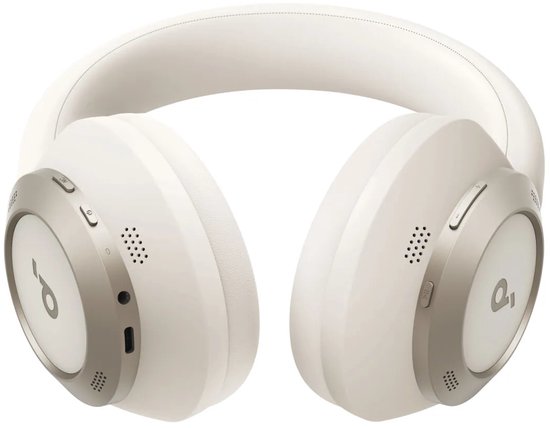 soundcore by Anker Space One Pro Kabellose Over-Ear-Kopfhörer, Weiß – Kopfhörer – Aktive Geräuschunterdrückung, Multipoint-Verbindung, 60 Stunden Akkulaufzeit, Bluetooth 5.3, LDAC, Hi-Res-zertifiziert, kompakt zusammenklappbar