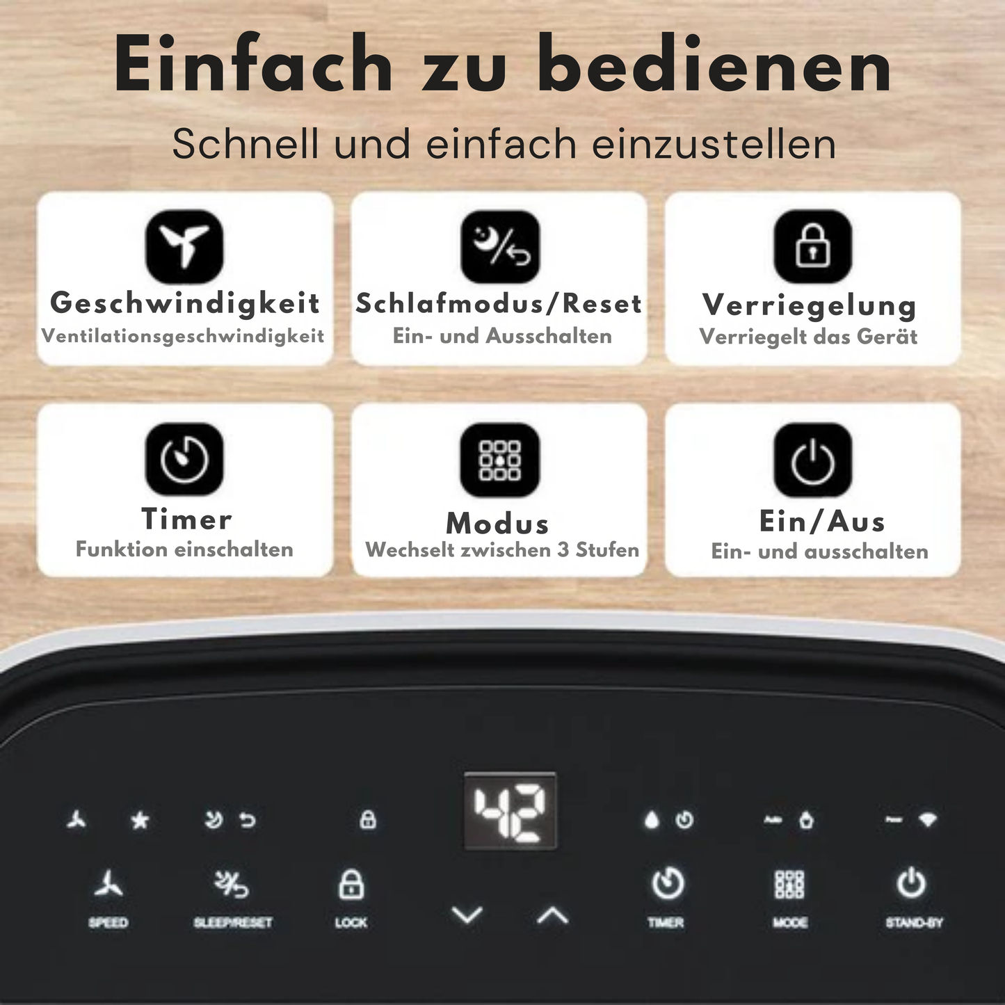 Auronic Luftentfeuchter - 16 l Kapazität pro Tag - Wash-Dry-Funktion - Nachtmodus - Für Schlafzimmer & Wohnzimmer - Weiß & Kunststoff