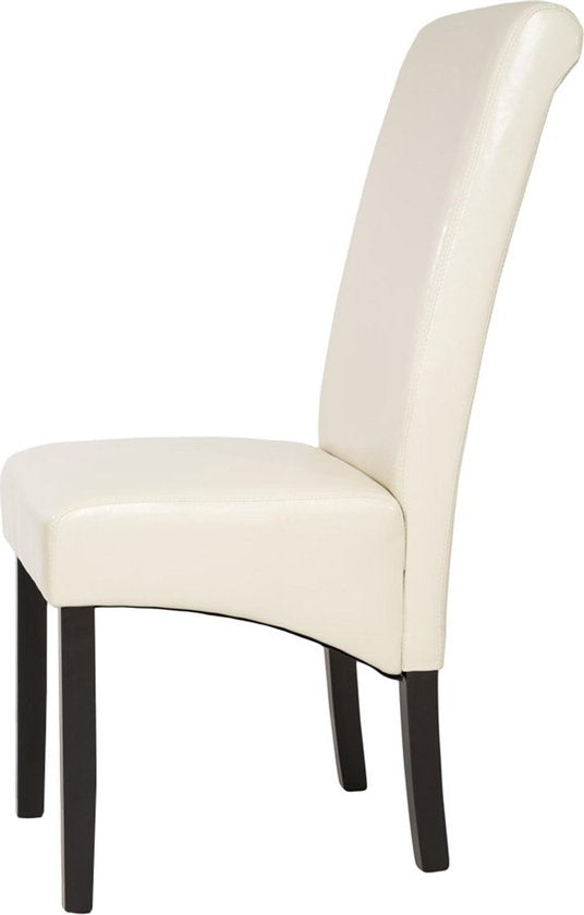 tectake - 2x Esszimmerstuhl Esszimmerstühle Set - ergonomisch - creme - 401295