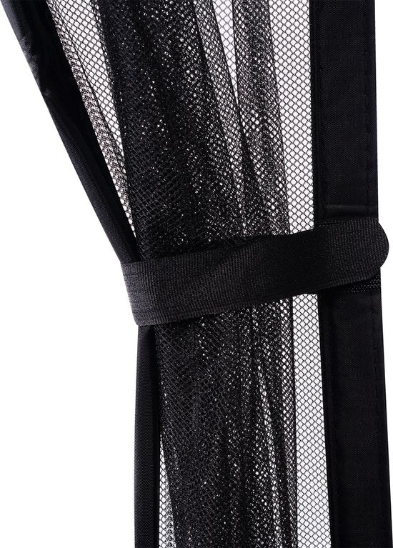 O'DADDY Türvorhang - Fliegenvorhang - Magnetisch - Türgitter Deluxe 100 x 230 cm - Schwarzes Horn - Hornvorhänge - Horntür