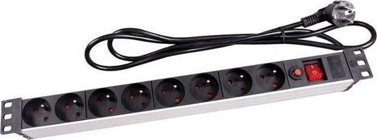Perel 8-fach Buchse - Pin Erde - für 19" Rack