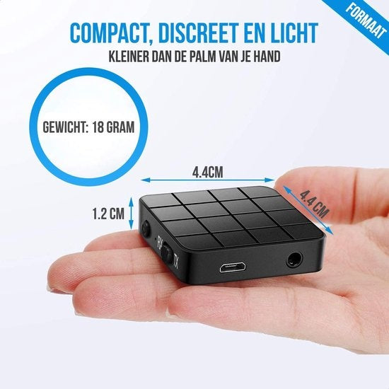 Strex Bluetooth-Sender & -Empfänger - 10m Reichweite - AUX/RCA - Schwarz
