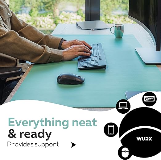 Wurk Schreibtischunterlage - 80 x 40 cm - türkis