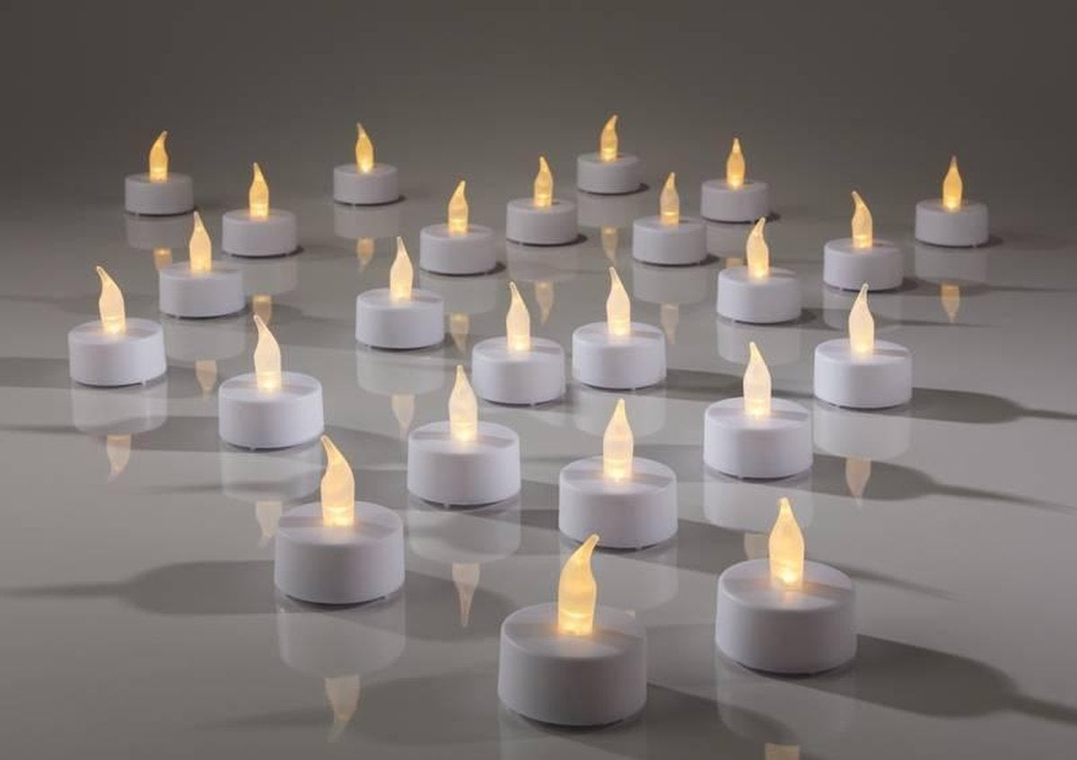Teelichter LED - Box mit 48 Stück INKLUSIVE Batterie UND Timer