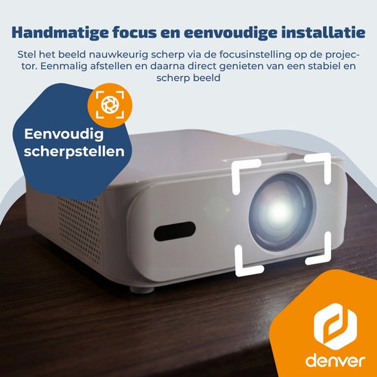 Denver Beamer – 4K 3840 x 2160p – 400 ANSI-Lumen – Projektor – Heimkino – HDMI – USB-C – PR4300