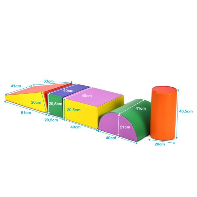 Coast Crawl and Climb Foam Play Set Colourful Fun Foam Play Set 5-teilig Lightweight Interactive Set Colourful