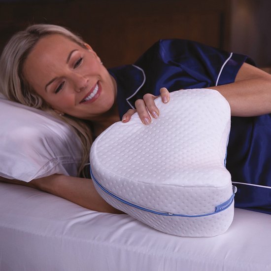 Dreamolino Beinkissen | Ergonomisches Knie- und Beinkissen | Hochwertiger Memory-Schaum | Sorgt für optimalen Liegekomfort für Seitenschläfer | Für mehr Komfort | Orthopädisches Kniekissen