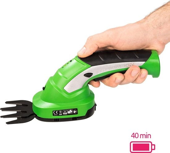 tectake Heckenschere - inkl. Teleskopstiel und 2 Aufsätzen - 401542