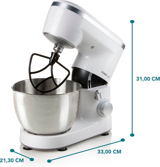 DOMO DO9175KR – Küchenmaschine PUUR – 4 l – Weiß