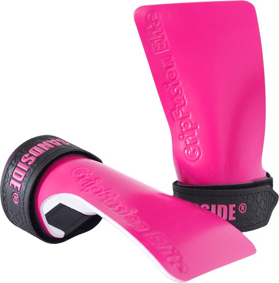 Sandside Grips Elite 2.0 - Sticky Hand Grips - Keine Kreide - Fitness Handschuhe - Fingerlose Griffe - Hot Pink S/M