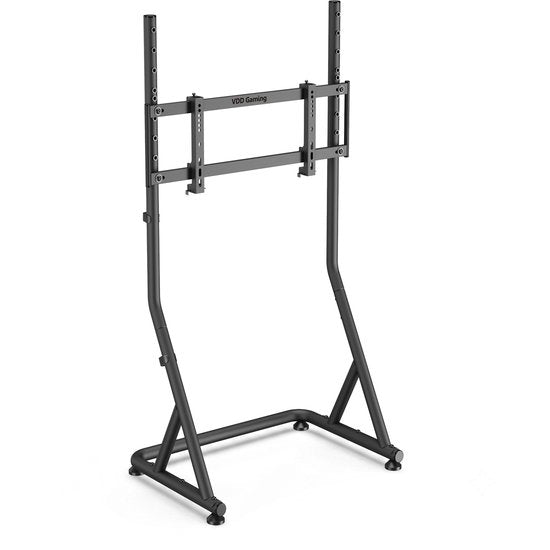 VDD Gaming – Monitorständer – Monitorständer für Sim-Racing – Universal – 32" bis 55" – Freistehend – Verstellbar – Arretierbar – 72 x 48 x 123 cm – 50 kg – Schwarz