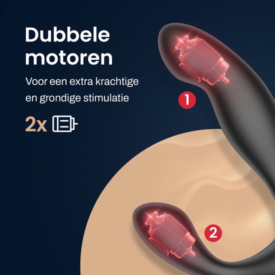 Jespro Prostata-Vibrator mit Fernbedienung und APP - 20 Modi - Sexspielzeug - Sex - Spielzeug - Für Männer und Paare - Erotisch - Buttplugs - Dildo - Anal - Vibratoren - Stimulator - Anal - Vibrierend - Stossend - Ferngesteuertes Massagegerät