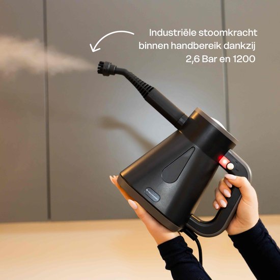 Techweise TS Compact Handdampfreiniger - 15 Zubehörteile - 1200W 2.6 Bar- Nass & Trocken Funktion - Handdampfreiniger