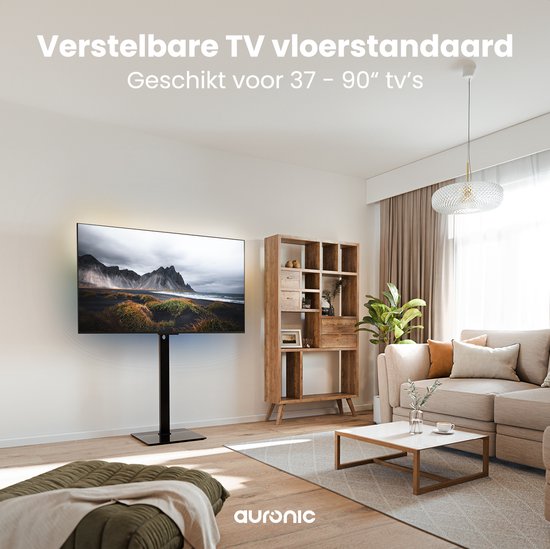 Auronic TV Stand - TV-Fuß - höhenverstellbar - schwenkbar - neigbar - 37 bis 90 Zoll - Schwarz