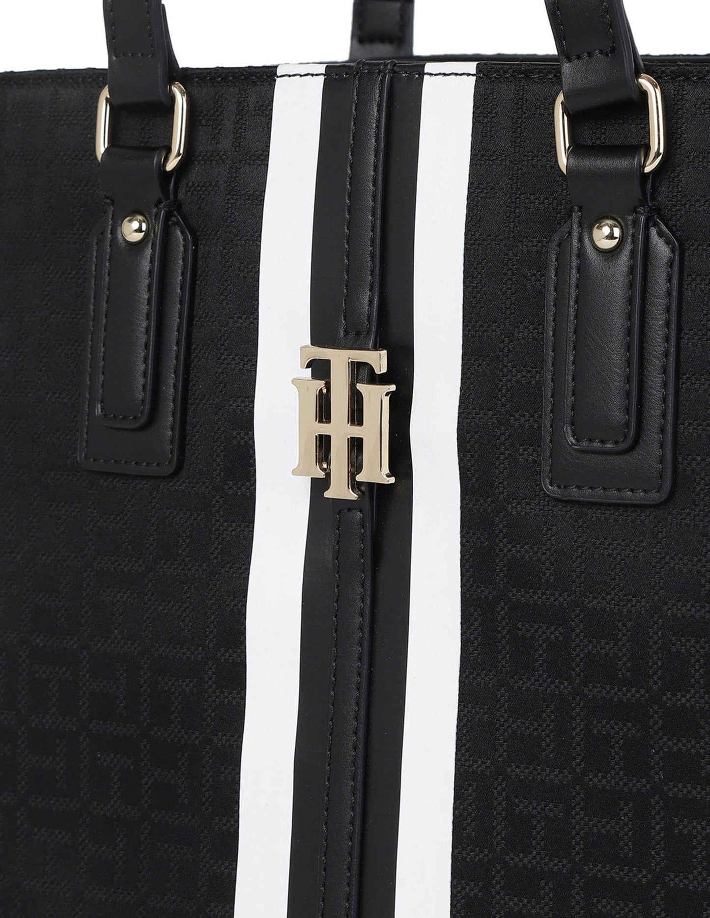 Tommy Hilfiger Jaden Plus Monologo Tragetasche – 100 % Polyester – Damen – Tragegriffe – Reißverschluss – 13 x 28 x 33 cm