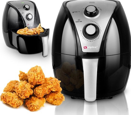 Alpina Airfryer XL - 3.2L - 80 bis 200°C - 1500W - Schwarz