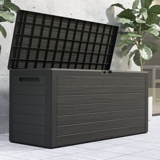Deuba Storage Box Anthrazit 120 x 46 x 57cm - Outdoor - Geeignet für Terrasse, Balkon und Garten