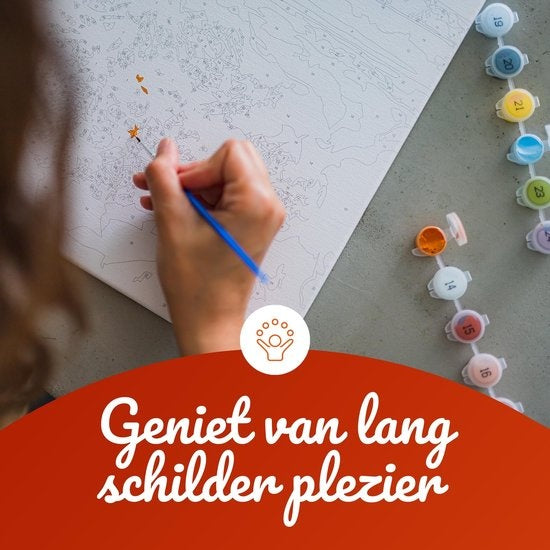 RubyeÂ® Malen nach Zahlen Erwachsene - Elefantenfamilie - inklusive Pinsel - Leinwand Malen nach Zahlen - 40x50cm