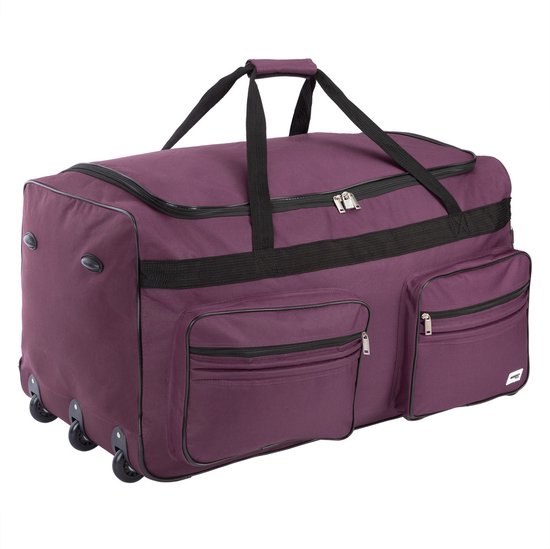 DBA XXL Reisetasche Lila mit Trolleyfunktion 3 Rollen 160 LITER 85x43x44cm