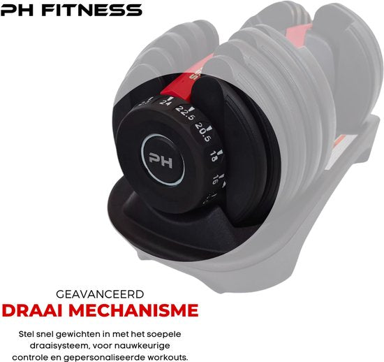 DH FitLife 2026 verstellbares Hantelset – 2,5 bis 25 kg – 18 Gewichtsstufen