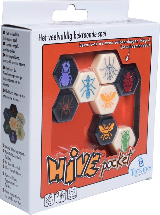 Hive-Reisespiel im Taschenformat – inkl. Erweiterungen „Mücke“ und „Marienkäfer“